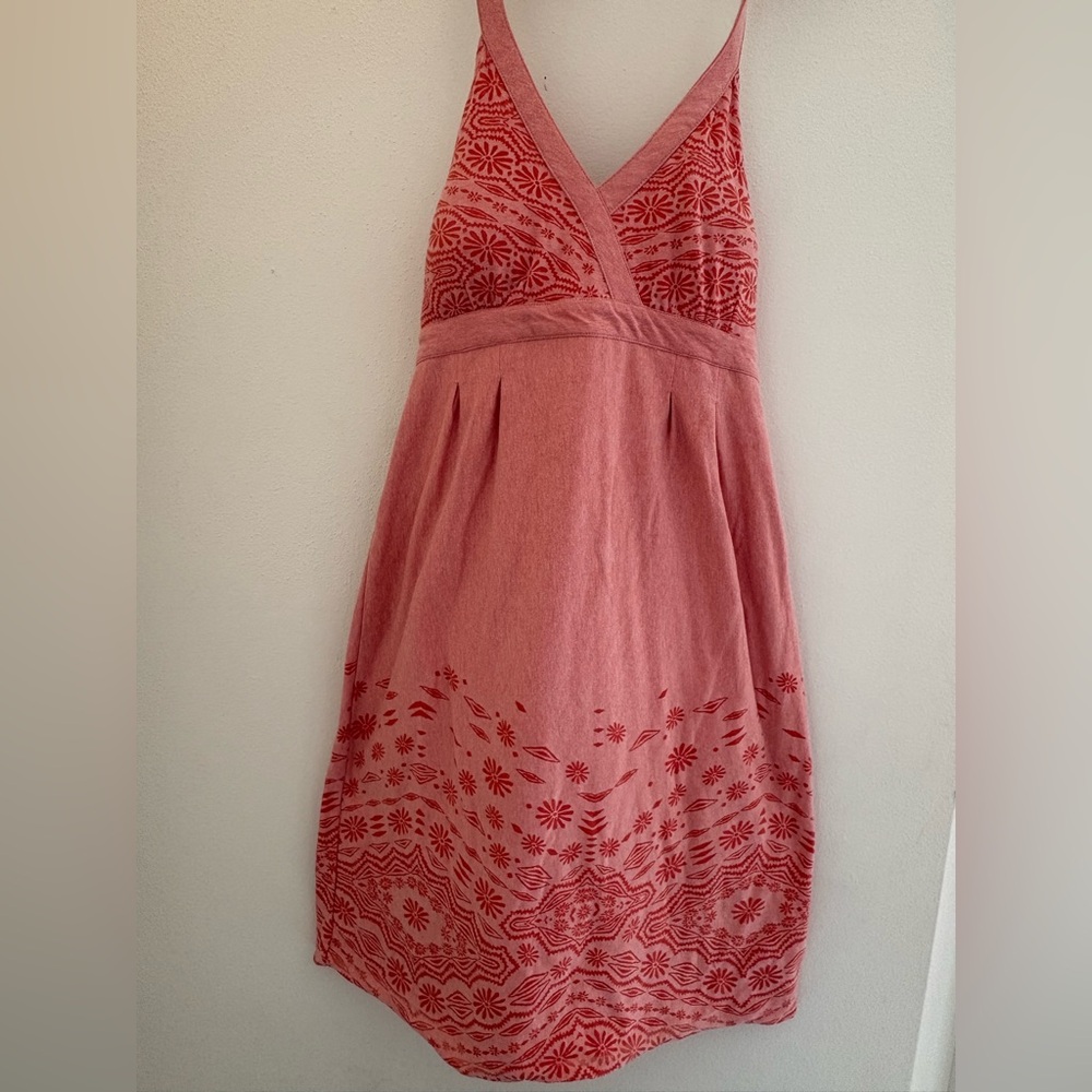 Athleta Floral Midi Athletic Dress in Coral